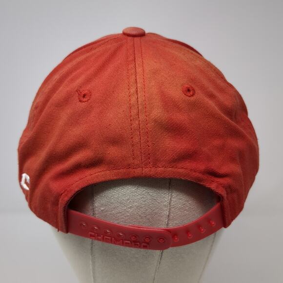Champro Snapback Cap Red XL Adjustable Embroidered Vented Holes 6 Panel Outdoor - Picture 6 of 10